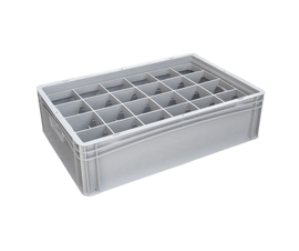 Basicline Euro Container With 24 Compartments