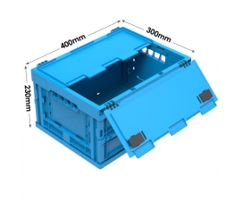 Folding Container With Attached Lid