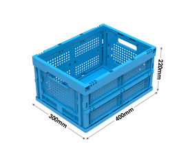 Perforated Folding Container In Blue