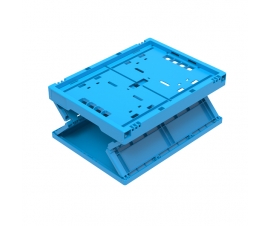 Part Folded Container With Solid Sides And Base