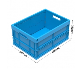 Folding Box In Blue Dimensions