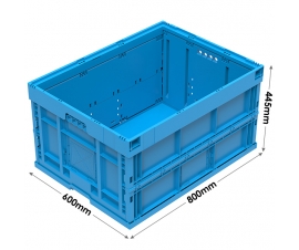 Folding Container In Blue Dimensions