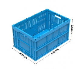 Perforated Folding Container in Blue