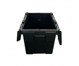 Attached Lid Container In Recycled Black