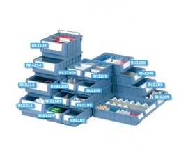 Labelled Group of Shelf Trays