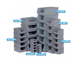 Grey Recycled Stacking Containers