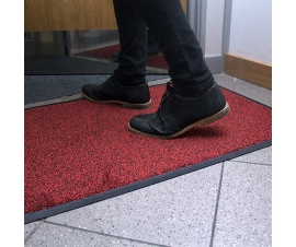 Washable Entrance Matting In Red