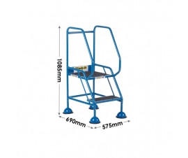 2 Tread Domed Feet Steps