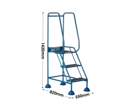 3 Tread Domed Feet Steps