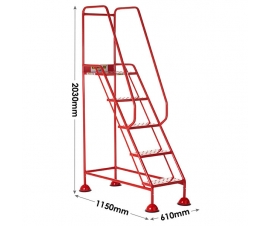 5 Tread Domed Feet Steps With Punched Treads