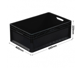 600 x 400 Black Lightline Euro Container