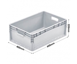 600 x 400 Grey Lightline Euro Container Dimensions