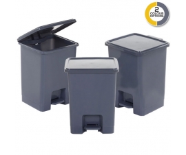 15 Litre Pedal Bins - Set of 3 Grey