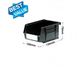 Size 2 Linbins in Black Recycled Plastic