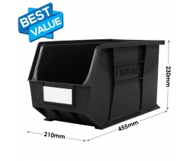 Size 9 Linbins in Black Recycled Plastic Dimensions