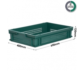 Green Plastic Ventilated Food Tray
