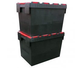 Stacked 80 Litre Crates