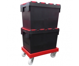 Plastic Crates on Dolly