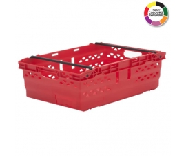 Red Supermarket Style Bale Arm Crates