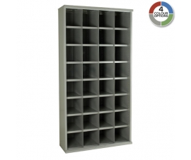 Steel Bin Cabinet In Grey