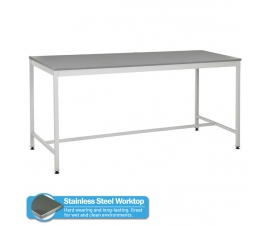 Traditional Square 4-leg Frame Design Workbench with Stainless Steel Worktop