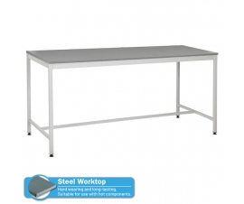 Traditional Square 4-leg Frame Design Workbench with Steel Worktop