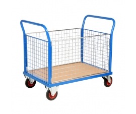 4 Sided Platform Truck With Mesh Sides