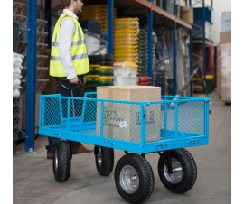Platform Truck In The Warehouse