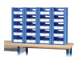 20 Small Euro Container Pick Walls with Open Fronts