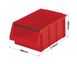72E45 Large Plastic Red Picking Bin - 45 Litres