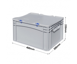 Euro Container Case with Hinged Lid And Hand Grips