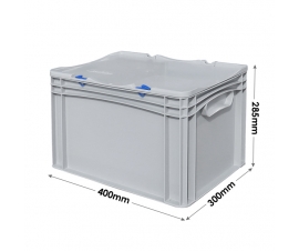 Euro Container Case with Hinged Lid And Hand Grips