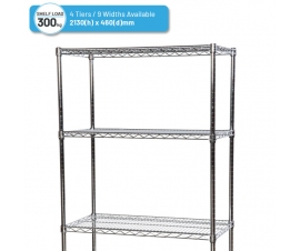 Extra Height Chrome Wire Shelving Bay