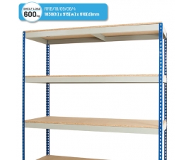 Heavy Duty Rivet Racking - Wide Shelving Bay (1830h x 915w x 610d mm) with 4 Shelves