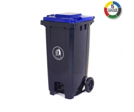 120 Litre Wheeled Bin in Blue