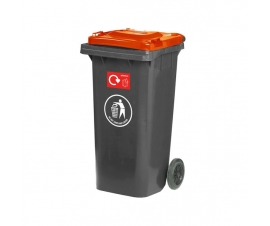 Wheelie Bin With Red Lid