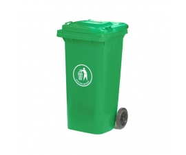 120 Litre Coloured Wheeled Bin In Green