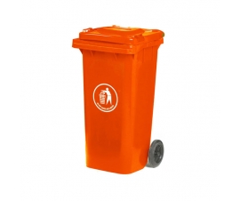 120 Litre Coloured Wheeled Bin In Red