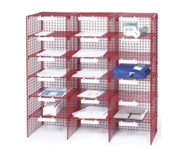 Mailroom Sorting Unit In Red