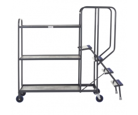 3 Tier Picking Trolley Side View