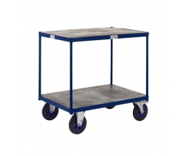 Shelf Trolleys with 2 Tier Timber Shelving