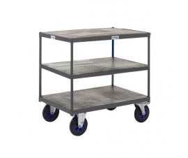 Shelf Trolleys with 3 Tier Timber Shelving