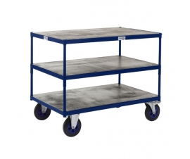 Heavy Duty Shelf Trucks with Steel Shelving In Blue