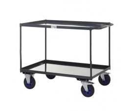 Heavy Duty Shelf Trucks with Steel Shelving In Grey