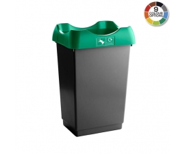 PRECY50 Open Top Recycling Bins with Colour Coded Lids