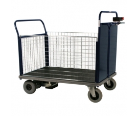 Powered Platform Truck With Mesh End And Sides