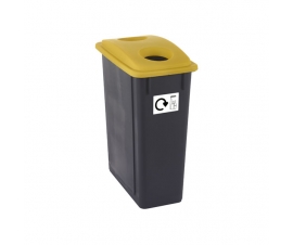 65 Litre Plastic Bin With Yellow Lid