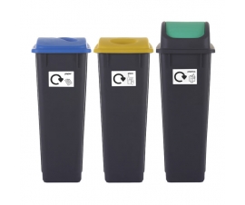 90 Litre Plastic Bins Front View