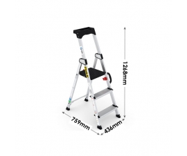 Professional Stepladder with Carry Handle 3 Tread Dimensions