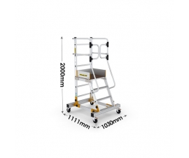 Mobile Steps with Safety Gate 4 Treads